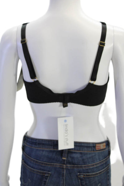 Fayreform Womens Sheer Laced Detail Bow Accent Underwire Bra Black Size 34D