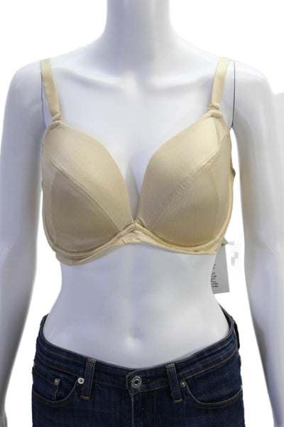 Panache Womens Lightly Padded Adjustable Multi-Way Plunge Bra Beige Size 36E