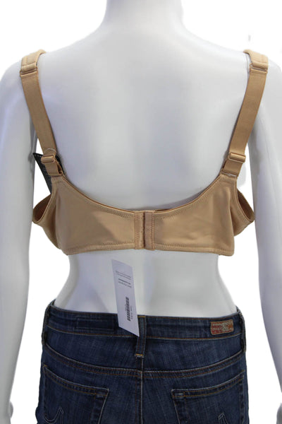 Conturelle Womens Solid Adjustable Hook Closure Underwire Bra Beige Size 42D