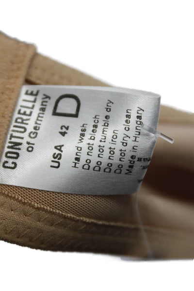 Conturelle Womens Solid Adjustable Hook Closure Underwire Bra Beige Size 42D