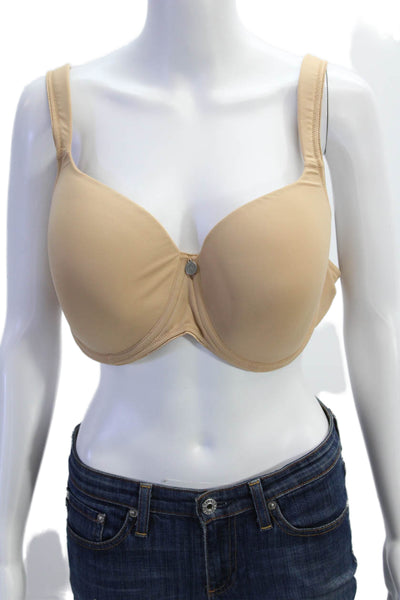 Conturelle Womens Solid Adjustable Hook Closure Underwire Bra Beige Size 42C