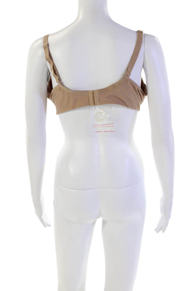 Simone Perele Womens Solid Adjustable Hook Closure Underwire Bra Beige Size 40D