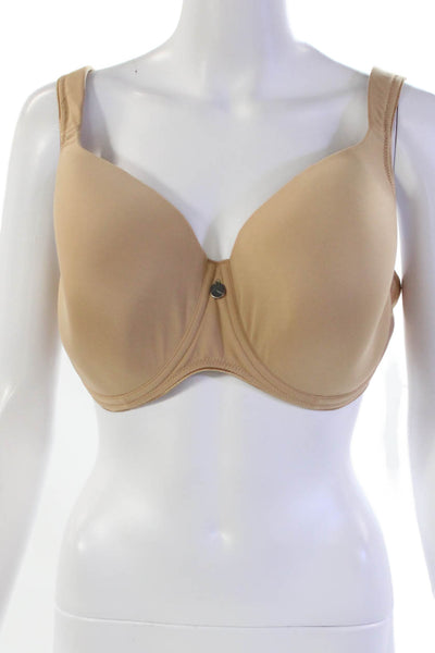 Conturelle Womens Solid Adjustable Hook Closure Underwire Bra Beige Size 38F
