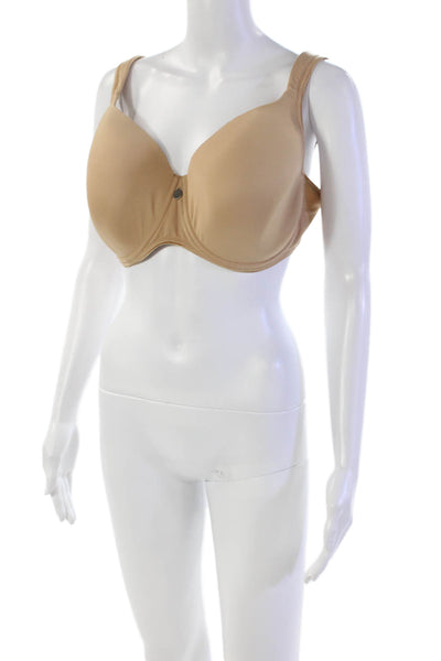 Conturelle Womens Solid Adjustable Hook Closure Underwire Bra Beige Size 38F
