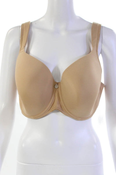 Conturelle Womens Solid Adjustable Hook Closure Underwire Bra Beige Size 40E