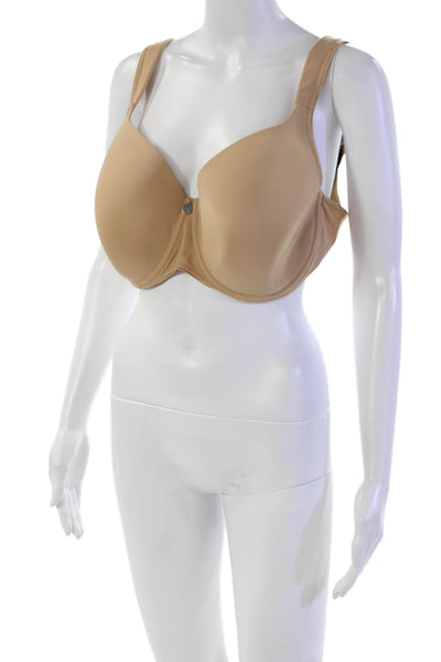 Conturelle Womens Solid Adjustable Hook Closure Underwire Bra Beige Size 40E