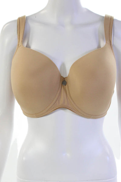 Conturelle Womens Solid Adjustable Hook Closure Underwire Bra Beige Size 38E
