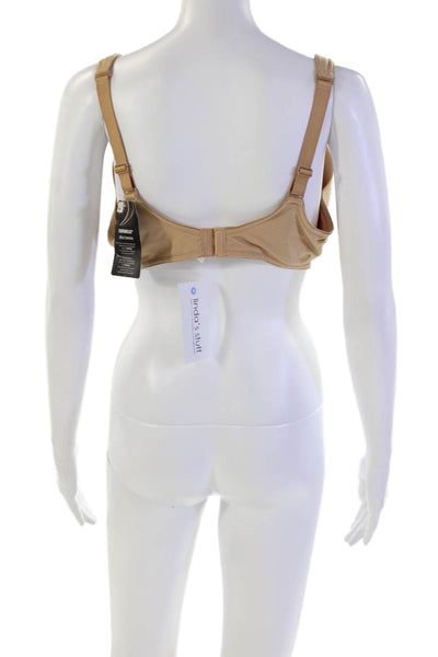 Conturelle Womens Solid Adjustable Hook Closure Underwire Bra Beige Size 38E