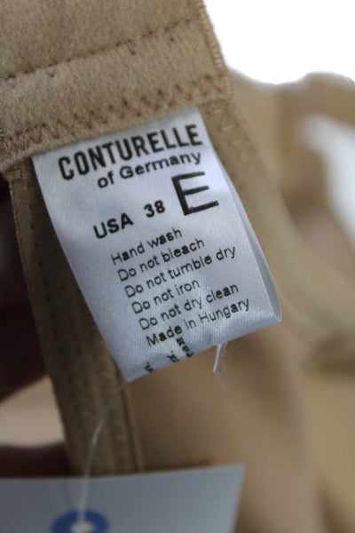 Conturelle Womens Solid Adjustable Hook Closure Underwire Bra Beige Size 38E