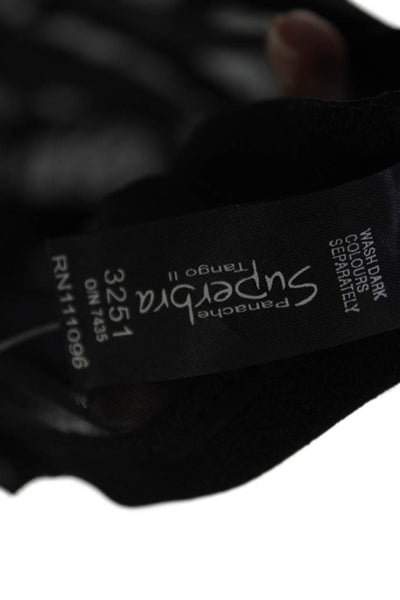 Panache Womens Sheer Cup Embroidery Detail Bow Accent Bra Black Size 40E