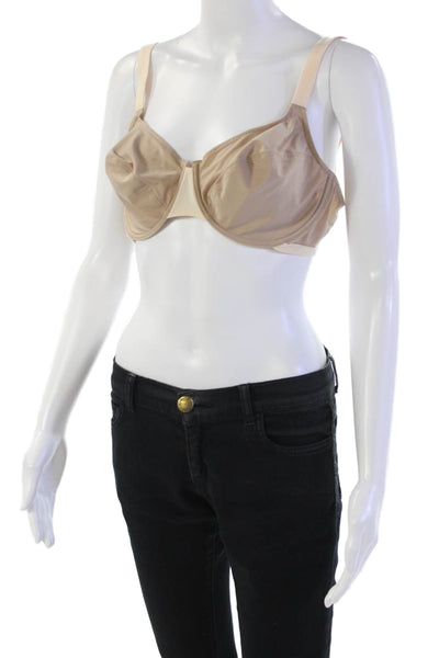 Simone Perele Womens Contrast Trim Detail Basic Underwire Bra Beige Size 40C