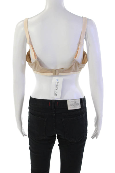 Simone Perele Womens Contrast Trim Detail Basic Underwire Bra Beige Size 40C
