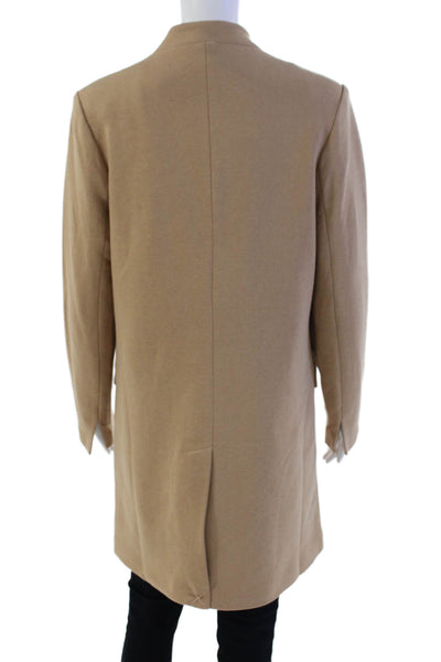 Gibson Look Womens Single Breasted Inverted Collar Jacket Beige Size S