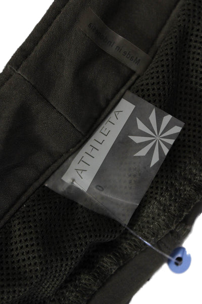 Athleta Womens Cotton Zip Lined Cropped Zip Casual Pants Khaki Brown Size 0