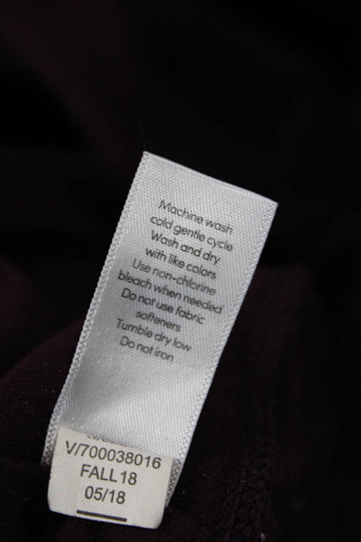 Athleta Womens Cotton High Waisted Lined Skinny Leg Athletic Leggings Maroon Siz