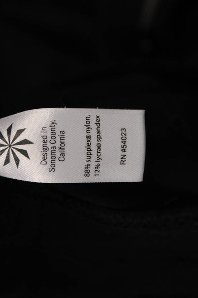 Athleta Womens Textured Lined Zip Clasps Drawstring Bottom Pants Black Size XS