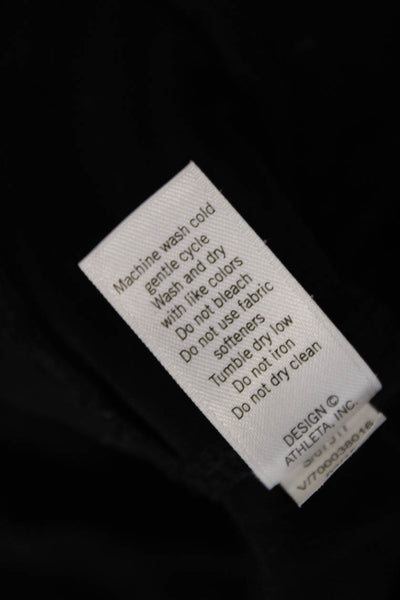 Athleta Womens Textured Lined Zip Clasps Drawstring Bottom Pants Black Size XS