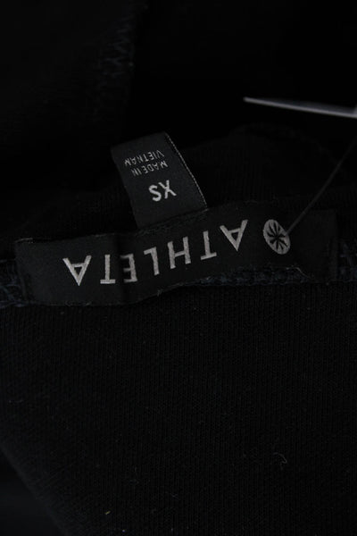 Athleta Womens Textured High Waisted Lined Straight Leg Pants Black Size XS
