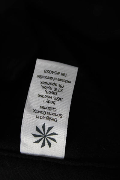 Athleta Womens Textured Lined Zip Button Slim Leg Casual Pants Black Size 0