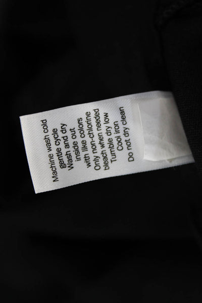Athleta Womens Textured Lined Zip Button Slim Leg Casual Pants Black Size 0
