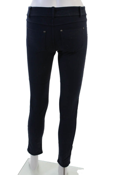Athleta Womens Textured Lined High Waisted Slim Casual Leggings Navy Size XS