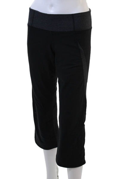 Athleta Womens Textured High Waisted Lined Colorblock Leggings Black Size S