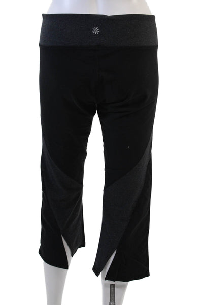 Athleta Womens Textured High Waisted Lined Colorblock Leggings Black Size S