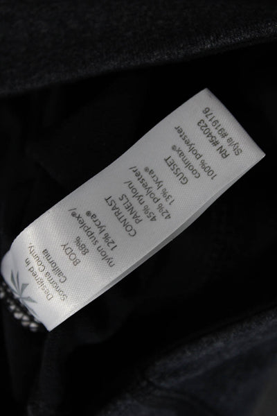 Athleta Womens Textured High Waisted Lined Colorblock Leggings Black Size S