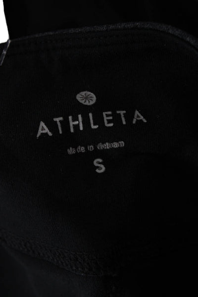 Athleta Womens Textured High Waisted Lined Colorblock Leggings Black Size S