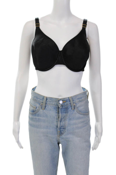 Fayreform Womens Adjustable Strap Basic Underwired Bra Solid Black Size 34FF