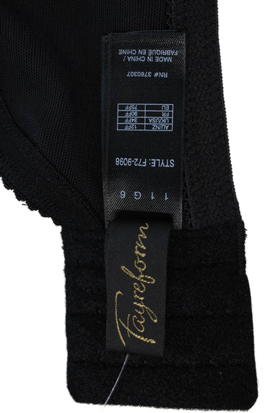 Fayreform Womens Adjustable Strap Basic Underwired Bra Solid Black Size 34FF