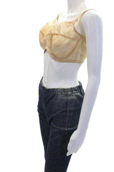 Superbra Women's Embroidered Ajustable Straps Balconette Bra Set Beige Size 40DD