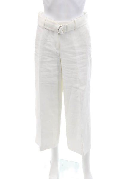 Shannon Mclean Womens Sleeveless Flare Hem Wrap Blouse Top White Size M