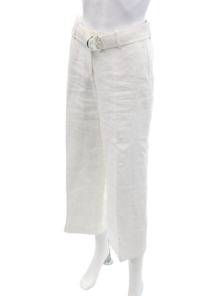 Shannon Mclean Womens Sleeveless Flare Hem Wrap Blouse Top White Size M
