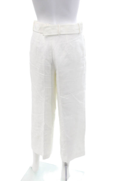 Shannon Mclean Womens Sleeveless Flare Hem Wrap Blouse Top White Size M