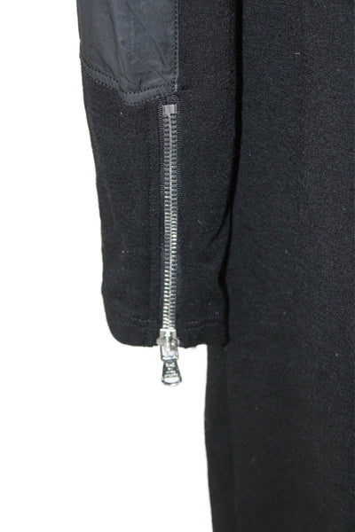 Marc By Marc Jacobs Womens Long Sleeve Zipper Detail Shift Dress Black Size L
