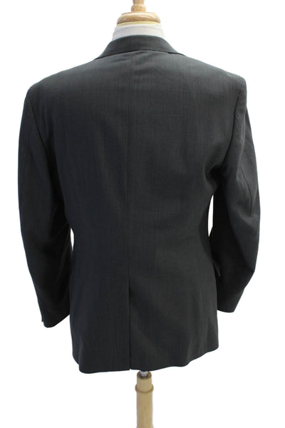 Barrister Expressly Men's Lined Collared Long Sleeves Basic Jacket Gray Size 42