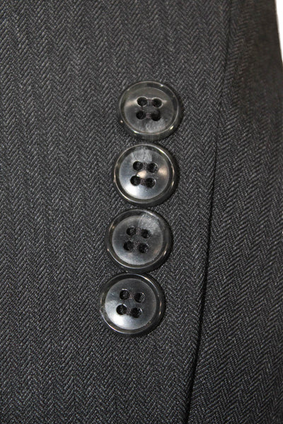 Joseph Abboud Men's Collared Long Sleeves Two Button Lined Jacket Gray Size 44