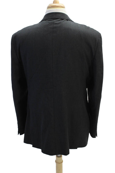 Joseph Abboud Men's Collared Long Sleeves Two Button Lined Jacket Gray Size 44