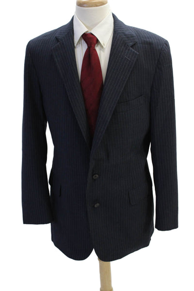 Polo University Club By Ralph Lauren Mens Long Sleeves Pinstriped Jacket Size 44