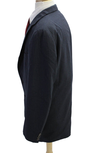 Polo University Club By Ralph Lauren Mens Long Sleeves Pinstriped Jacket Size 44