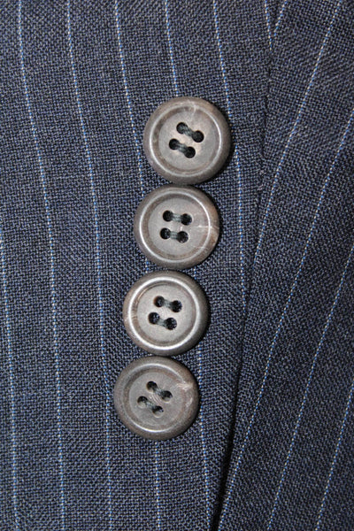 Polo University Club By Ralph Lauren Mens Long Sleeves Pinstriped Jacket Size 44