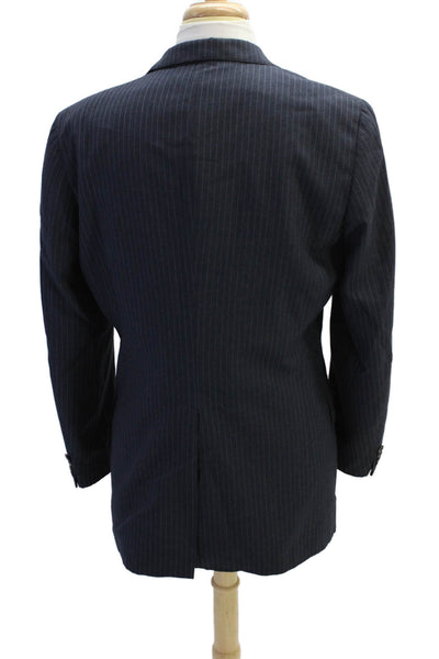 Polo University Club By Ralph Lauren Mens Long Sleeves Pinstriped Jacket Size 44