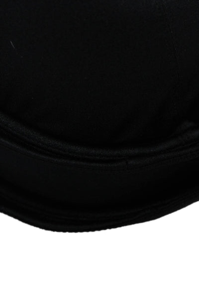 Panache Womens Cotton Clasp Adjustable Wired Push Up Bra Set Black Size 38D 38F