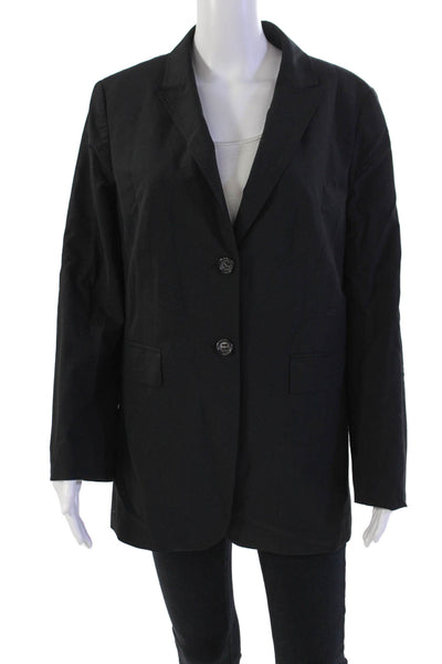 Escada Sport Womens Wool Two Button Single Breasted Jacket Black Size 42