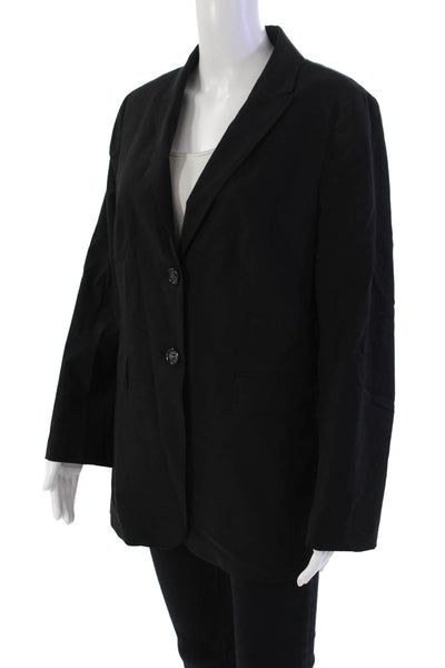 Escada Sport Womens Wool Two Button Single Breasted Jacket Black Size 42