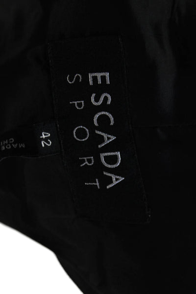 Escada Sport Womens Wool Two Button Single Breasted Jacket Black Size 42