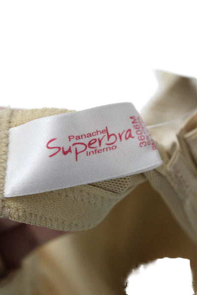 Panache Womens Removable Strap Satin Molded Cup Underwire Bra Beige Size 32E