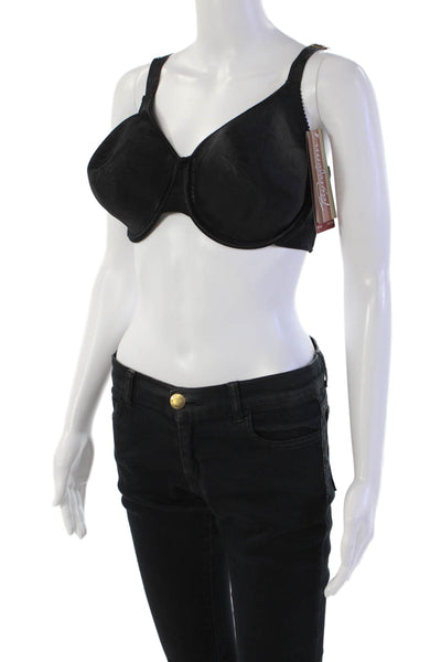 Fayreform Womens Adjustable Strap Basic Underwired Bra Solid Black Size 34G