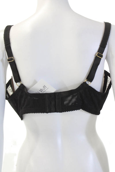 Fayreform Womens Lace Cup Double Strap Detail Underwire Bra Black Size 40D